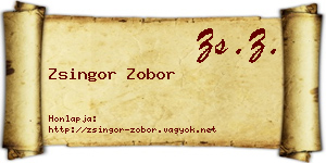 Zsingor Zobor névjegykártya